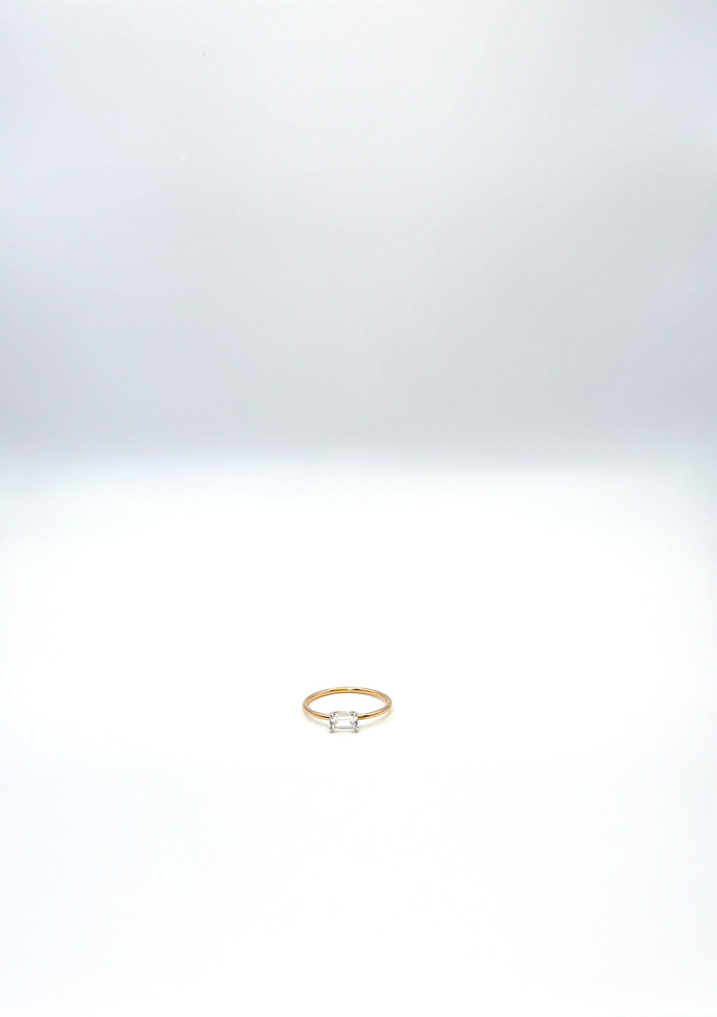 white sapphire ring