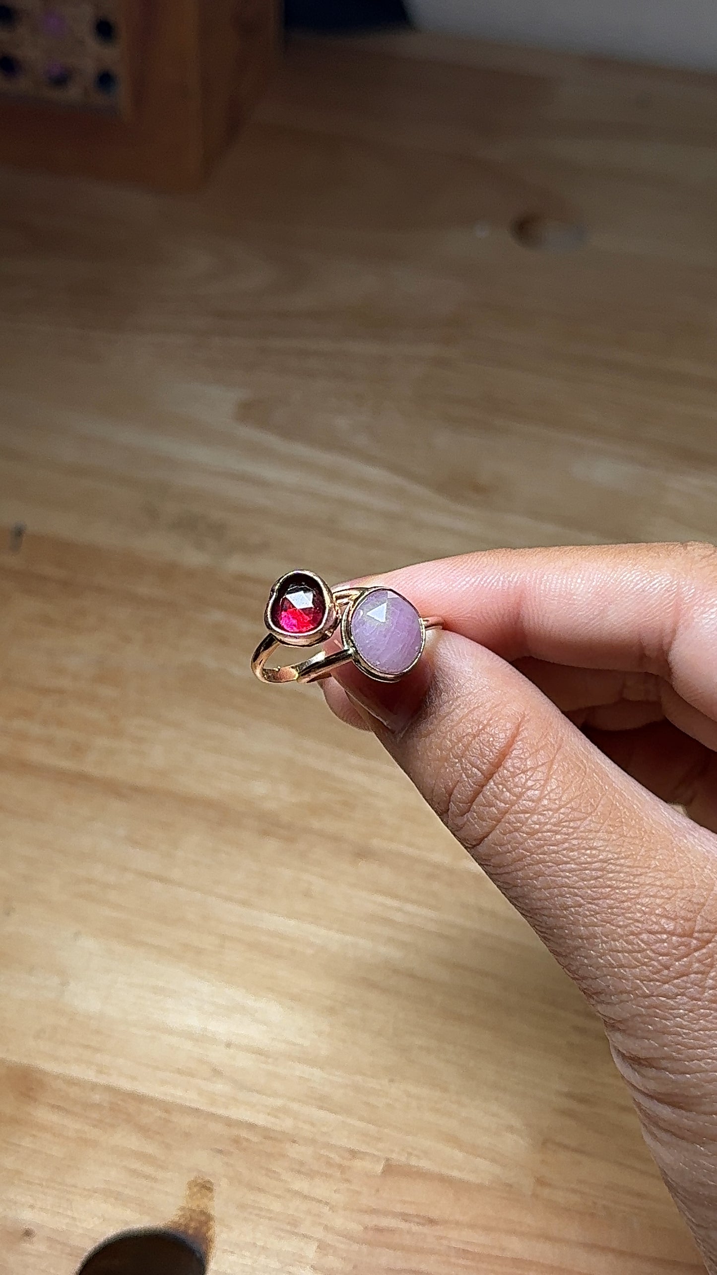 Bezel rings (Rhodolite Garnet)