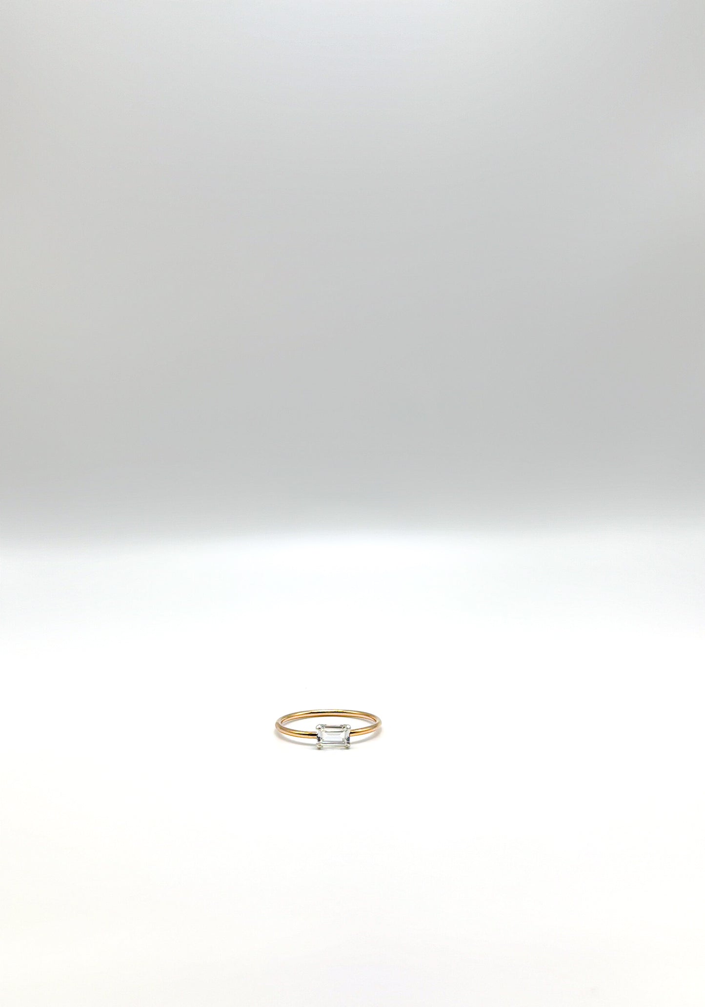 white sapphire ring