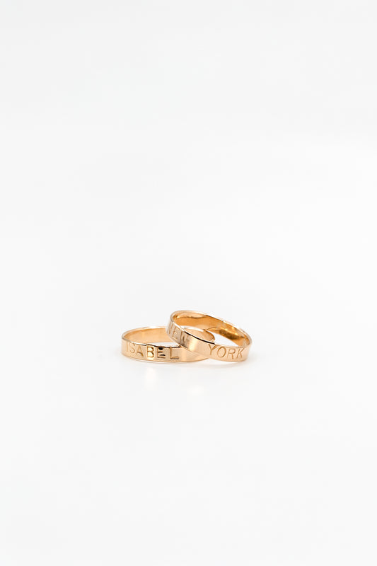 Personalized stamped ring