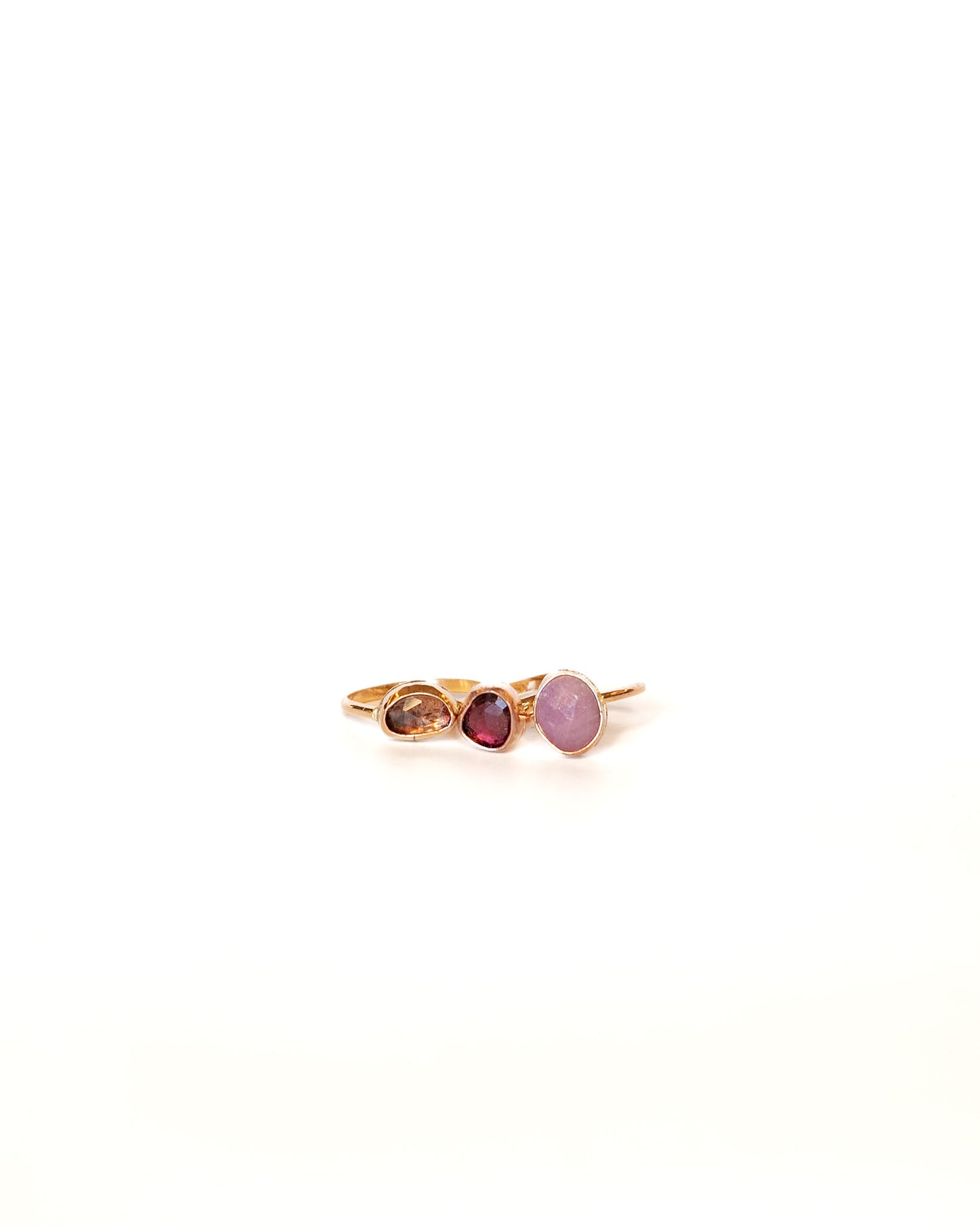 Bezel rings (Rhodolite Garnet)