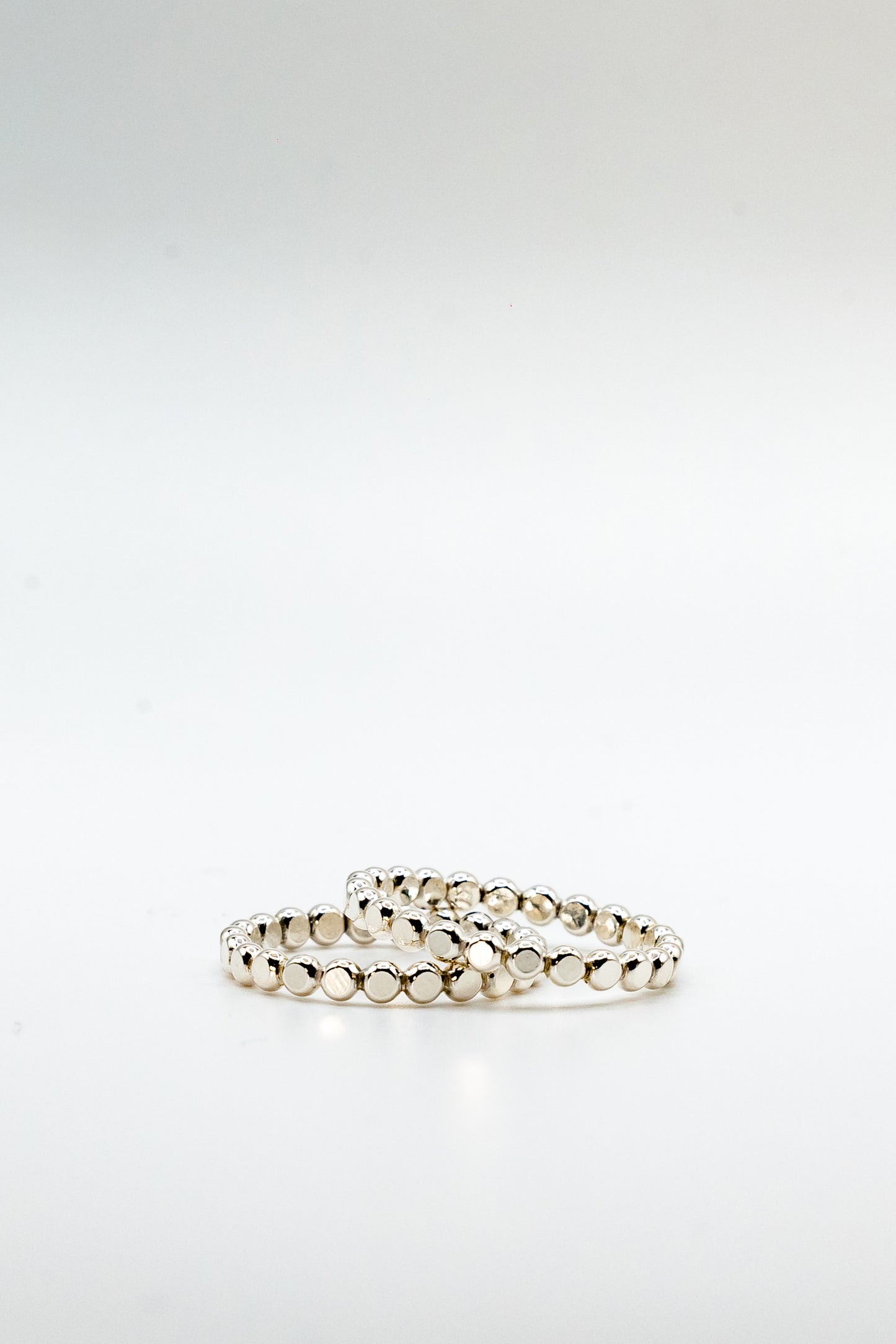 Silver Flat bead ring