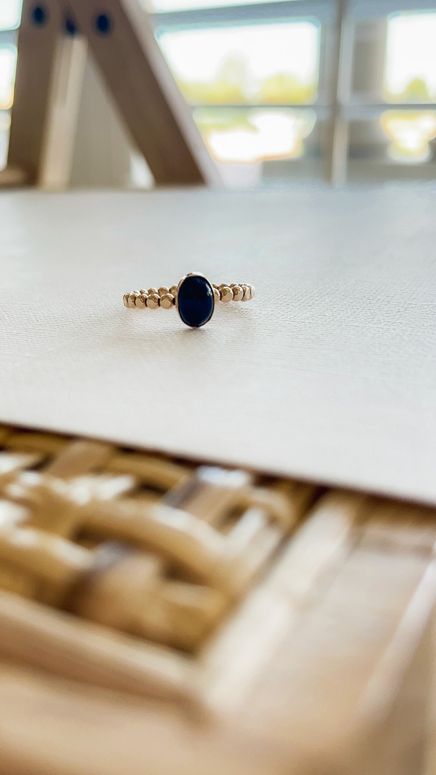 Onyx Ring ( plain ring band)