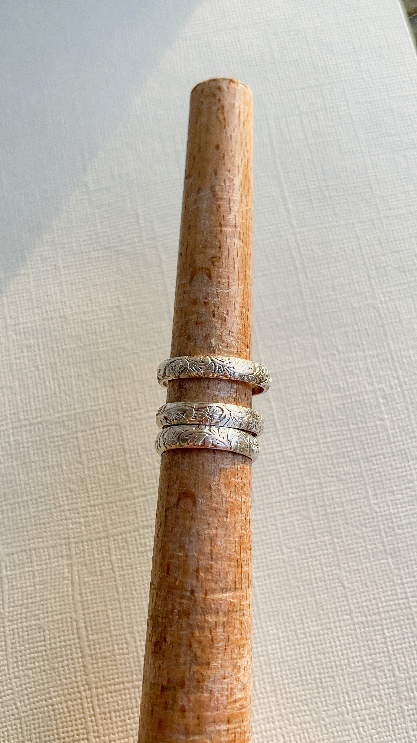 Silver floral band