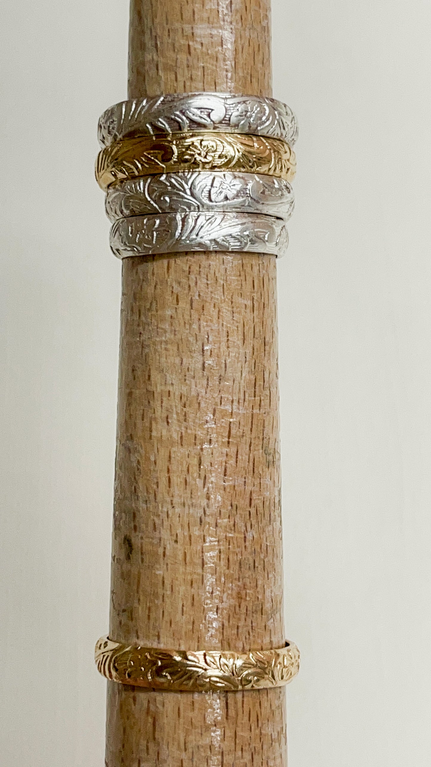 Silver floral band