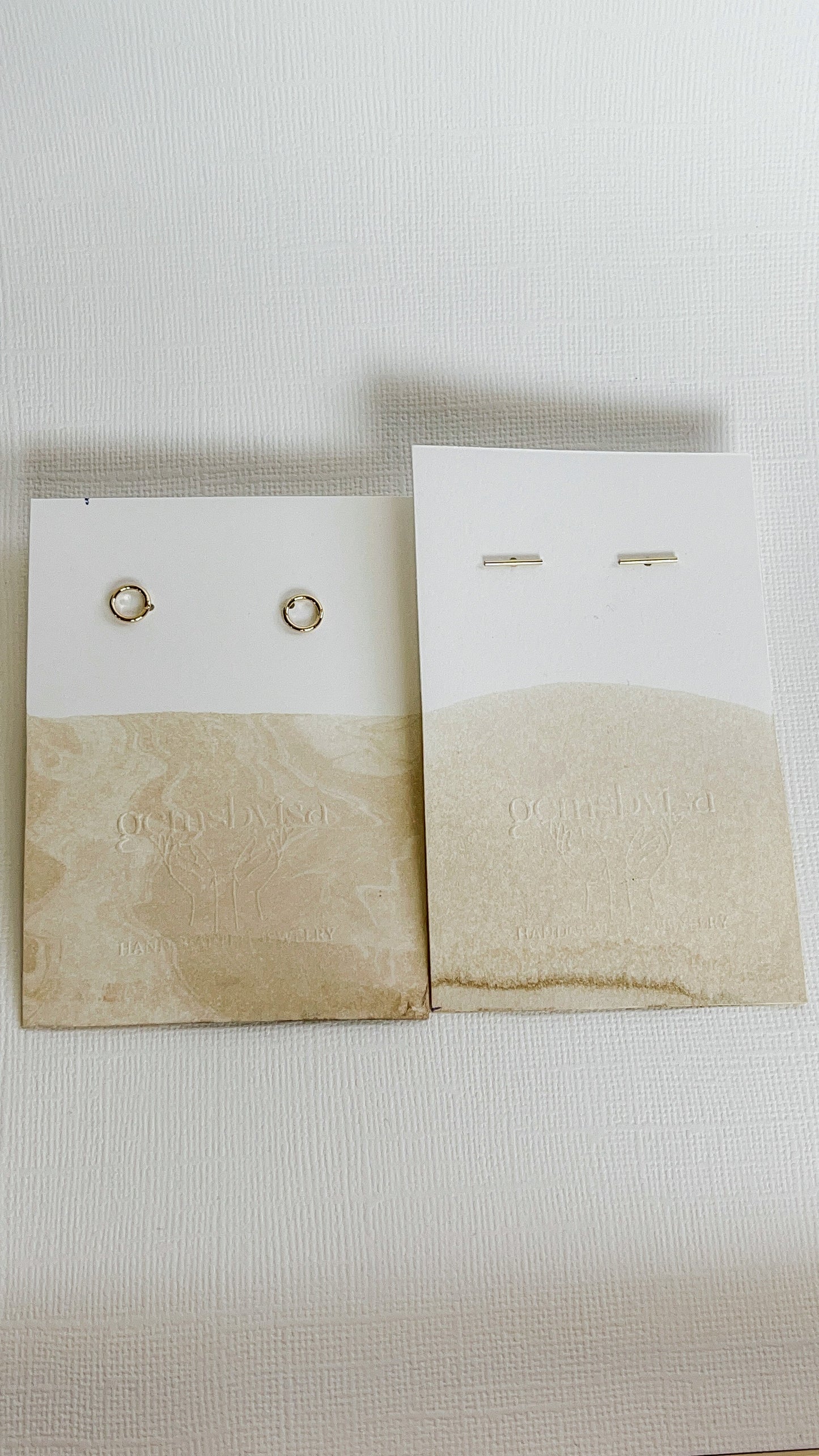 T bar earrings