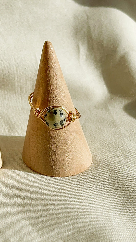 Dalmatian Jasper ring