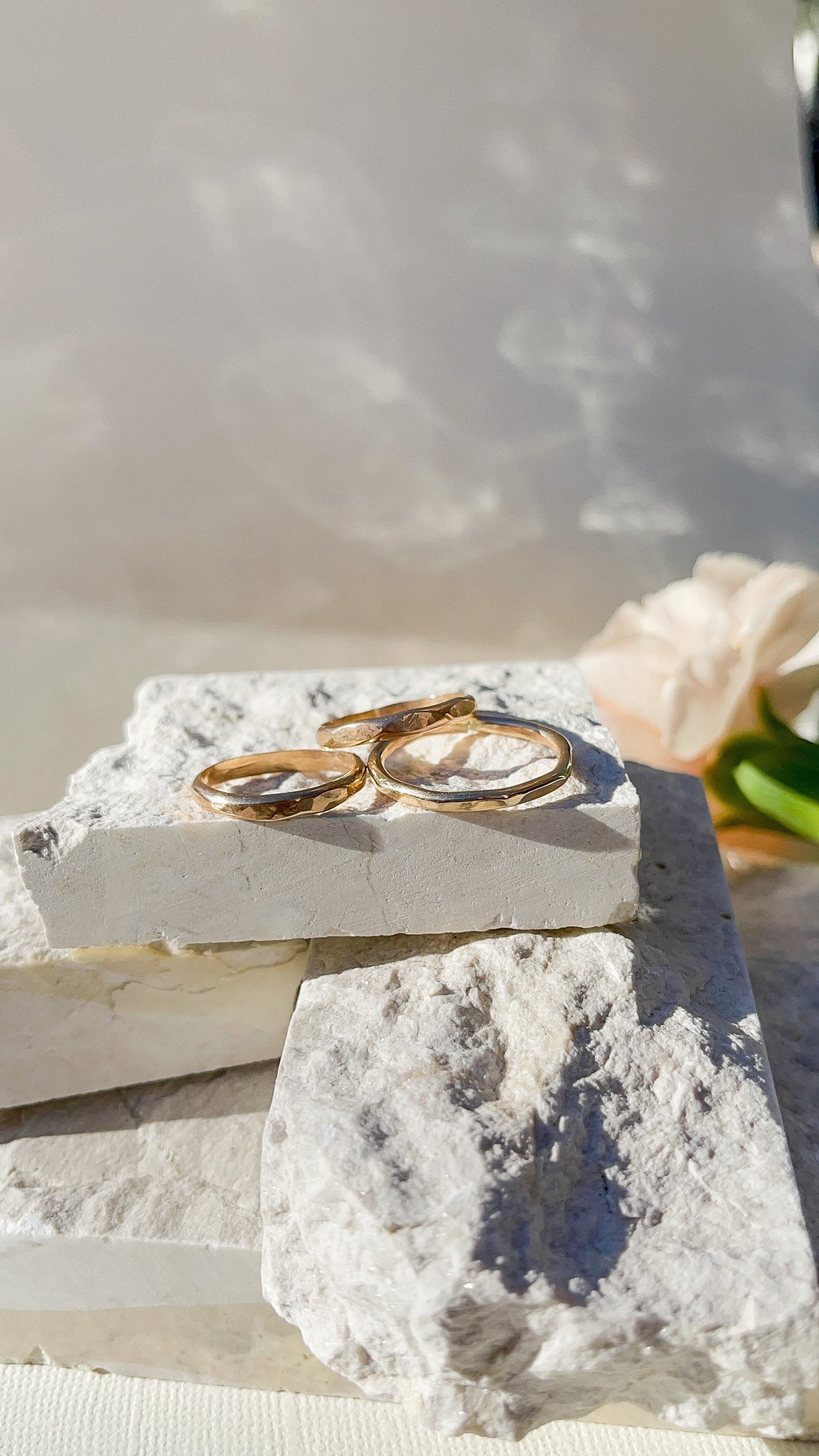 Thick hammered ring