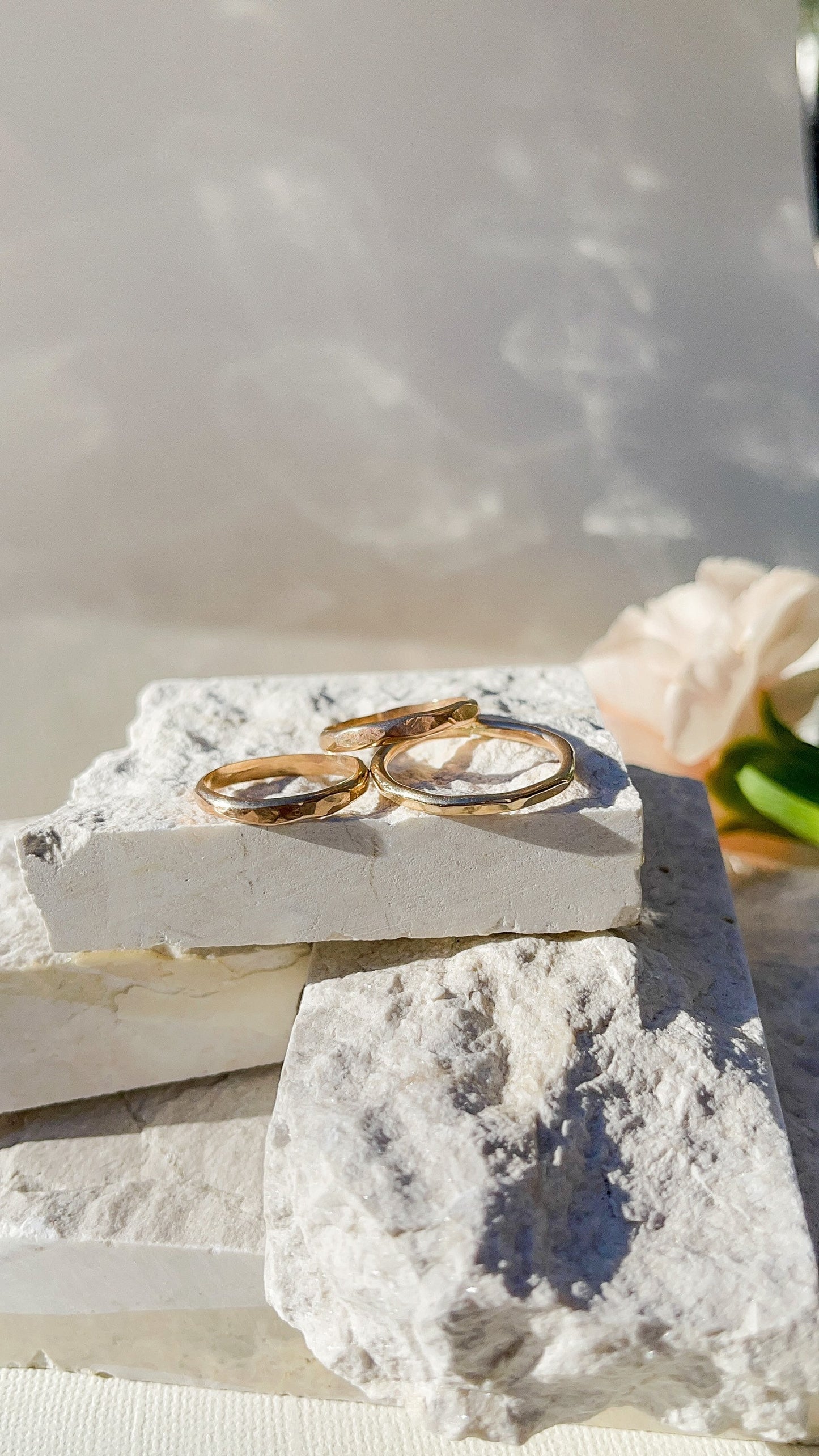 Thick hammered ring