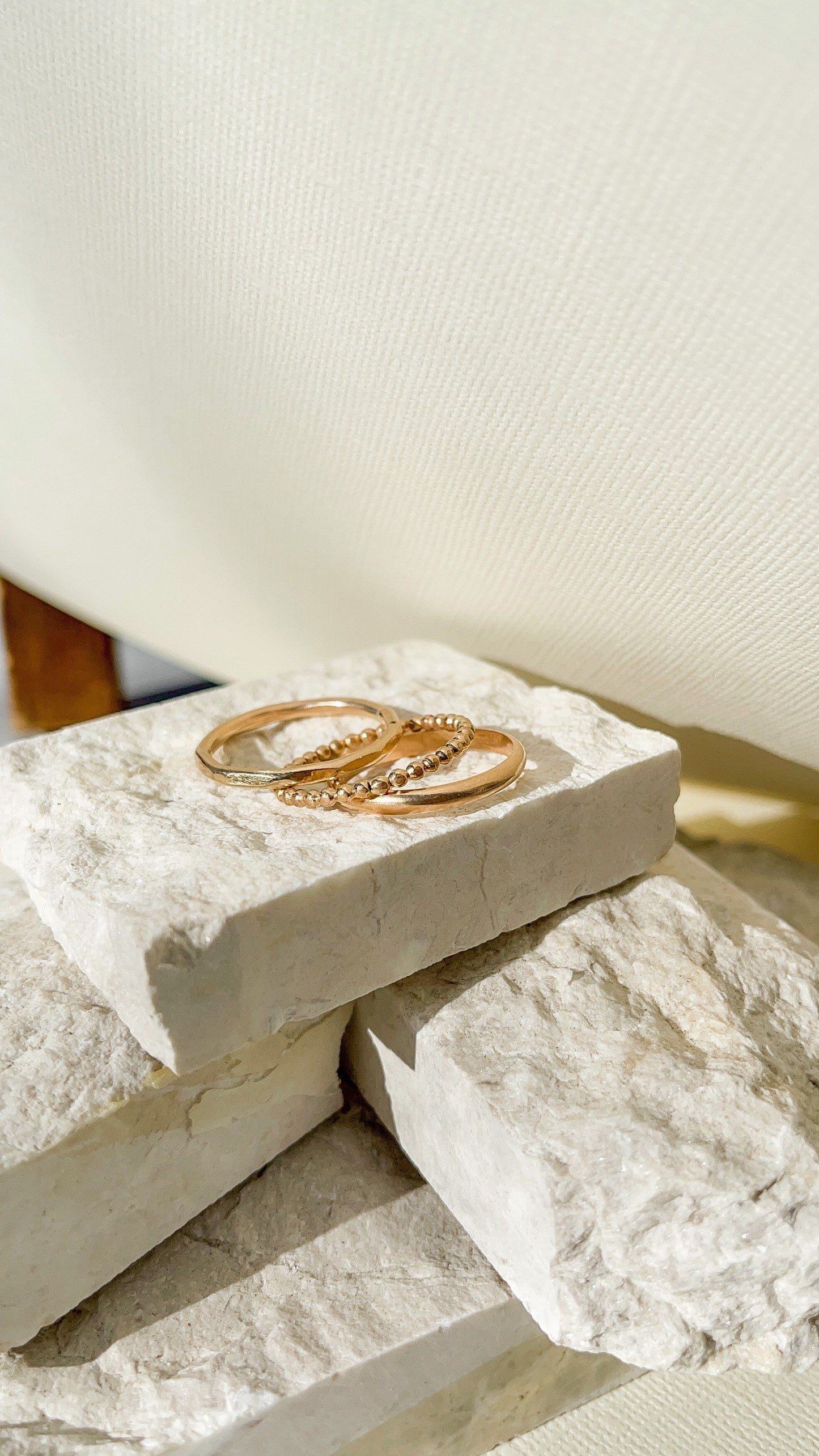 Thick hammered ring
