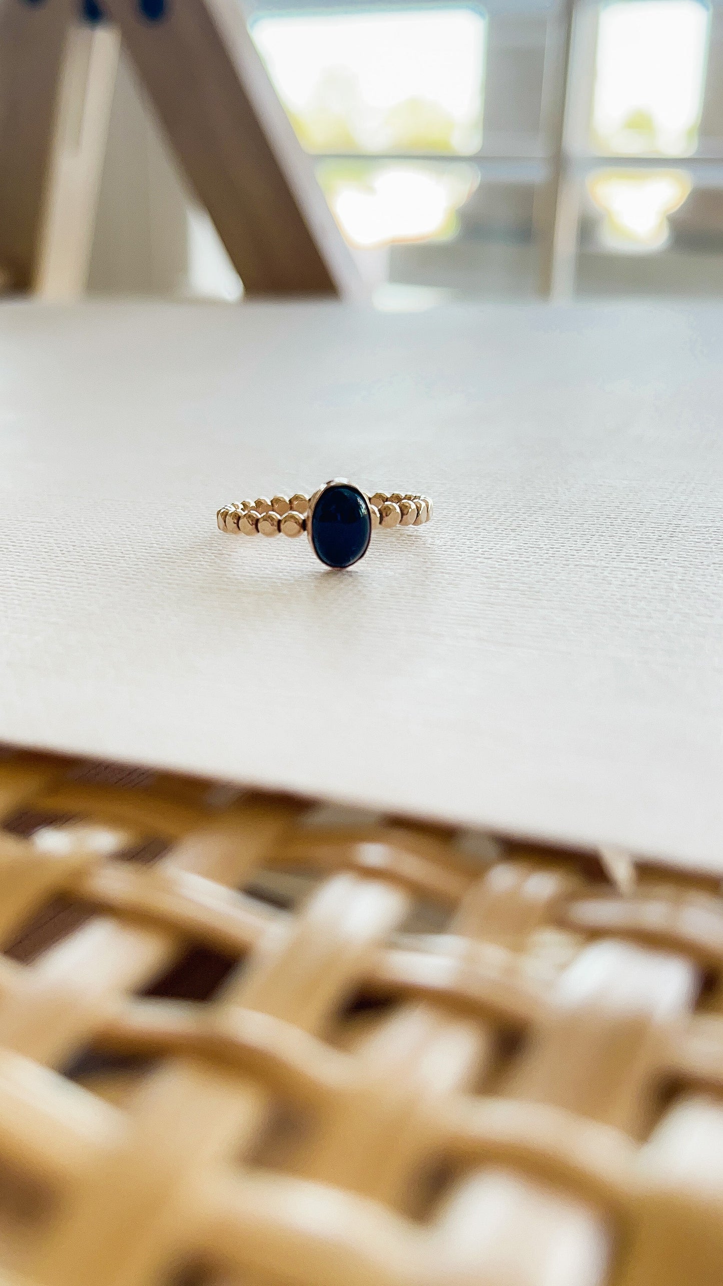 Onyx Ring ( plain ring band)