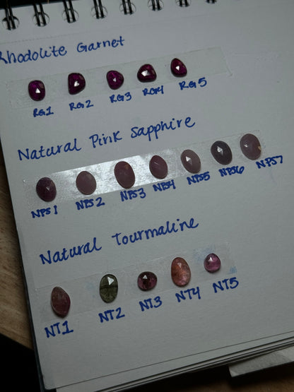 Bezel rings (Rhodolite Garnet)