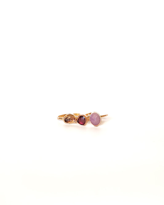 Bezel rings (Natural Tourmaline)