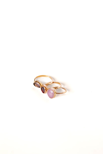 Bezel rings (Rhodolite Garnet)