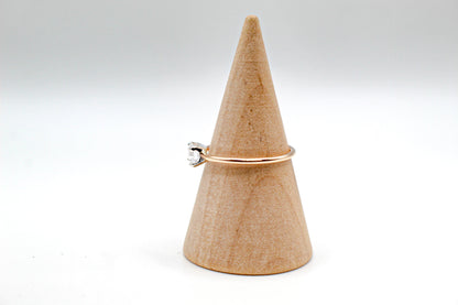 white sapphire ring