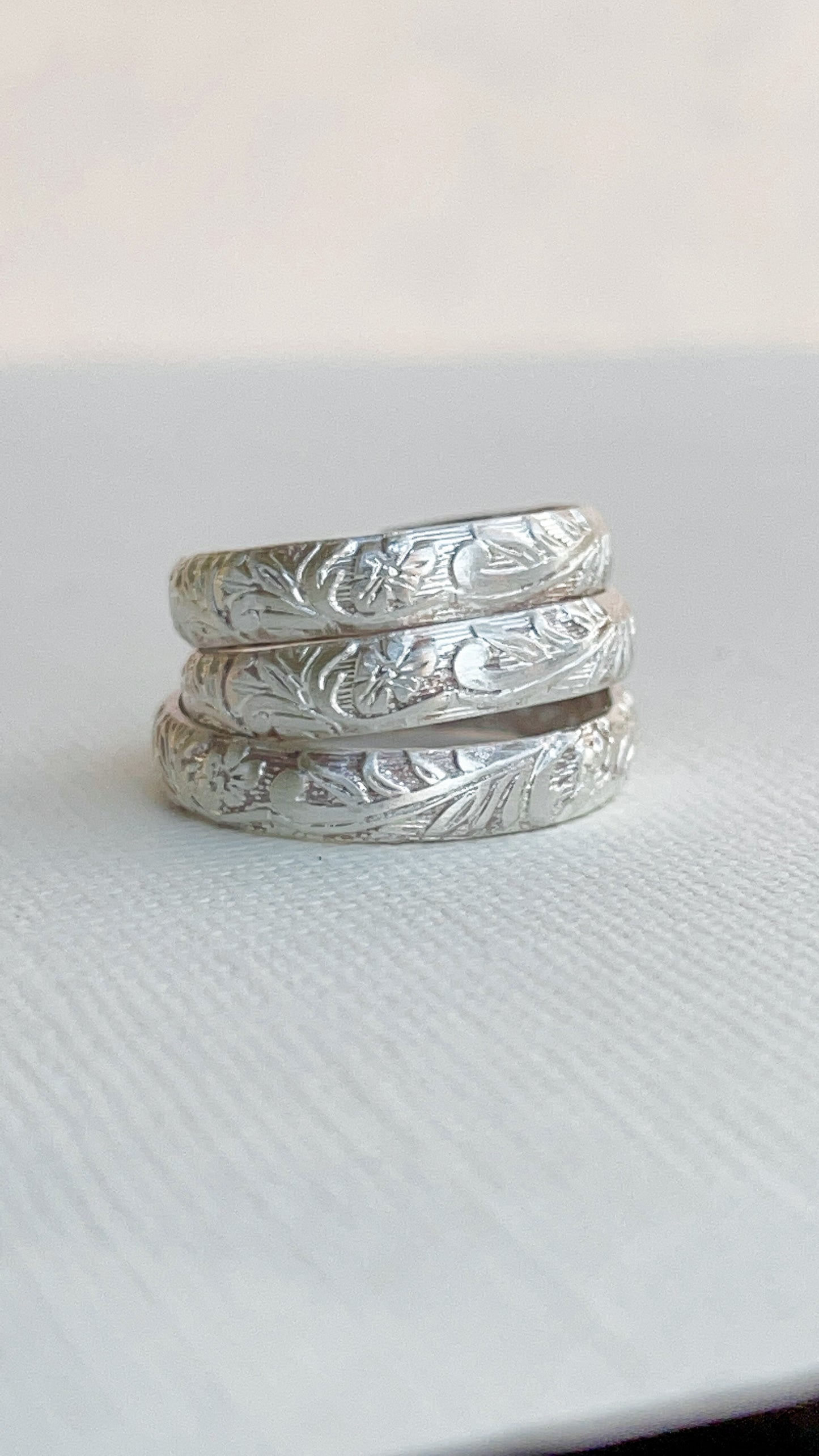 Silver growing floral band