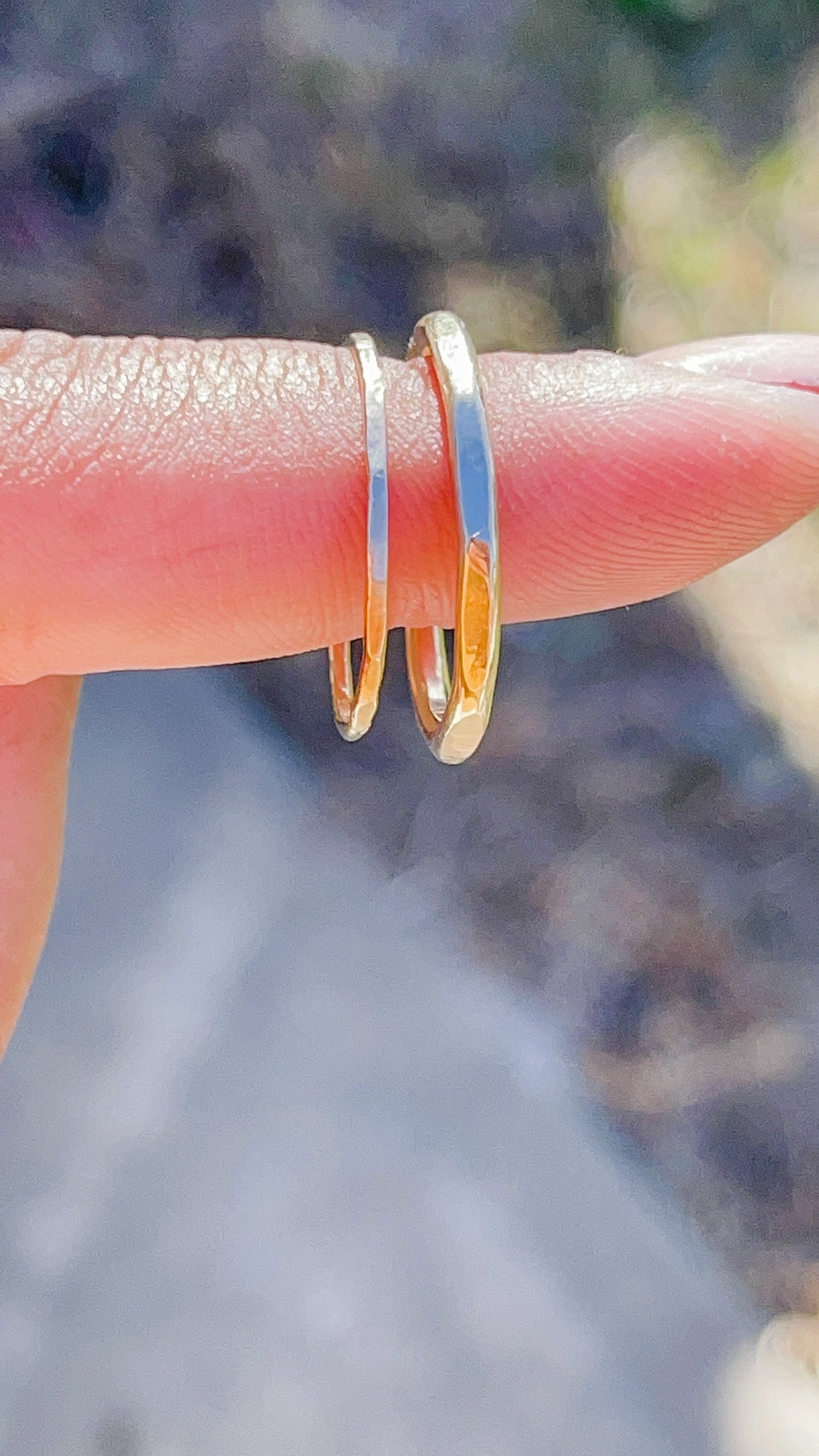 Thick hammered ring